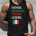 Father Husband Italian Legend Proud Dad Italy Flag Unisex Tank Top Gifts for Him