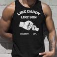 Father Son Fist Bump Matching Fathers Day Daddy Dad & Son Unisex Tank Top Gifts for Him