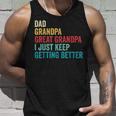 Fathers Day Grandpa Gift From Grandkids Dad Great Grandpa Unisex Tank Top Gifts for Him