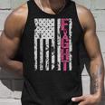 Fight Breast Survivor American Flag Breast Cancer Awareness Tank Top Gifts for Him