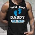 First Time Daddy Est 2023 Fathers Day Grandparents Son Unisex Tank Top Gifts for Him