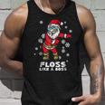 Floss Like A Boss | Funny Dancing Santa Dancing Funny Gifts Unisex Tank Top Gifts for Him