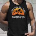 Forever Chasing Sunsets Funny Retro Sunset Photographer Men Unisex Tank Top Gifts for Him