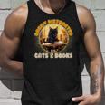 Funny CatEasily Distracted By Cats And Books Unisex Tank Top Gifts for Him