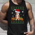 Dog Lover Welsh Corgi Santa Hat Ugly Christmas Sweater Tank Top Gifts for Him