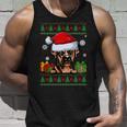 Dog Lovers Boxer Santa Hat Ugly Christmas Sweater Tank Top Gifts for Him