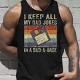 Funny Fathers Day Daddy Jokes In Dad-A-Base Vintage Retro Unisex Tank Top Gifts for Him
