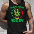 Funny Fathers Day Worlds Dopest Dad Cannabis Marijuana Weed Unisex Tank Top Gifts for Him