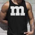 Letter M Chocolate Candy Halloween Team Groups Costume Tank Top Gifts for Him
