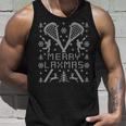 Merry Laxmas Ugly Christmas Sweater Lacrosse Tank Top Gifts for Him