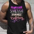 Funny Quote Sassy If Only Sarcasm Burned Calories Unisex Tank Top Gifts for Him