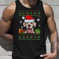 Rhodesian Ridgeback Santa Hat Ugly Christmas Sweater Tank Top Gifts for Him