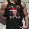 Santa Joe Biden Happy New Year Ugly Christmas Sweater Tank Top Gifts for Him