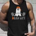 Ghost Dead Lift Halloween Ghost Gym Graphic Pocket Tank Top Gifts for Him