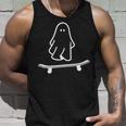 Ghost Skateboard Lazy Halloween Costume Skateboarding Tank Top Gifts for Him