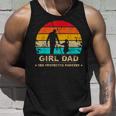 Girl Dad Her Protector Forever Funny Vintage Fathers Day Unisex Tank Top Gifts for Him