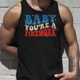 Groovy Baby Youre A Firework 4Th Of July American Flag Unisex Tank Top Gifts for Him
