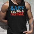 Groovy Baby Youre A Firework 4Th Of July American Flag Unisex Tank Top Gifts for Him