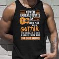 Guitar Dad Gift | Never Underestimate An Old Man With Guitar Gift For Mens Unisex Tank Top Gifts for Him