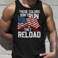 Gun American Flag Colors Dont Run They Reload Unisex Tank Top Gifts for Him