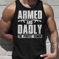 Gun Lover Dad Armed And Dadly The Perfect Combo Unisex Tank Top Gifts for Him