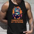 Gym Workout Or Fitness Gift Funny Cat In A Gym Unisex Tank Top Gifts for Him