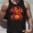 Halloween Dragon Guardian Of The Pumpkin Autumn Silhouette Tank Top Gifts for Him