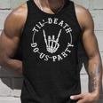 Halloween Till Death Do Us Party Skeleton Hand Bachelorette Tank Top Gifts for Him
