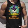Happy Halloween Schnauzer Dog Pumpkin Witch Ghost Cute Scary Tank Top Gifts for Him