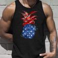 Hawaiian Pineapple American Flag 4Th Of July Patriotic Unisex Tank Top Gifts for Him