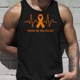 Heartbeat Enough End Gun Violence Awareness Orange Ribbon Unisex Tank Top Gifts for Him
