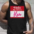 Hello My Name Is Ken Halloween Name Tag Personalized Tank Top Gifts for Him