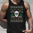 Hockey Ugly Christmas Sweater Hockey Tank Top Gifts for Him
