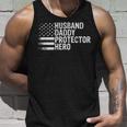 Husband Daddy Protector Hero Fathers Day Gift Unisex Tank Top Gifts for Him