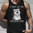 I Cant Get No Catisfaction Funny Cat Singer Kitty Music Unisex Tank Top Gifts for Him