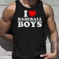 I Love Baseball Boys I Heart Baseball Boys Funny Unisex Tank Top Gifts for Him