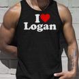I Love Heart Logan Unisex Tank Top Gifts for Him