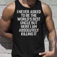 I Never Asked To Be The Worlds Best Uncle Funny Unisex Tank Top Gifts for Him