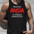 I Practice Anxiety At A Competitive Level Italian Words Unisex Tank Top Gifts for Him
