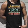 I Wish I Could Be Awesome Like My Son Father Dad Unisex Tank Top Gifts for Him