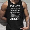 Im Not That Perfect Christian I Know I Need Jesus Unisex Tank Top Gifts for Him