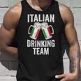 Italian Drinking Team Salute Italy Flag Funny Oktoberfest Unisex Tank Top Gifts for Him