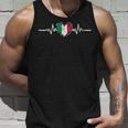 Italy Flag Heartbeat Italian Roots Vintage Tank Top Gifts for Him