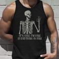 It's Fine I'm Fine Skeleton Skull Halloween Costume Tank Top Gifts for Him