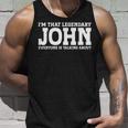 John Personal Name Funny John Unisex Tank Top Gifts for Him