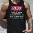 Jolene Name Gift Jolene Hated By Many Loved By Plenty Heart On Her Sleeve Unisex Tank Top Gifts for Him