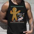 Jolly Af Gingerbread Man Gym Ugly Christmas Sweater Tank Top Gifts for Him