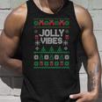Jolly Vibes Ugly Sweater Jolly Christmas Happy Holidays Tank Top Gifts for Him