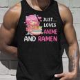 Just A Girl Who Loves Anime And Ramen Japan Anime Unisex Tank Top Gifts for Him