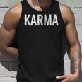 Just A Karma In Distressed Text Effect Unisex Tank Top Gifts for Him